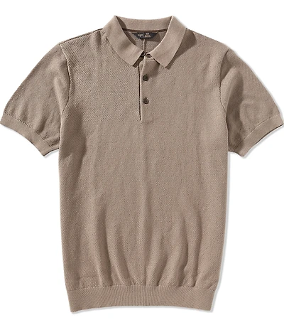 RHONE Resolve Pique Short Sleeve Sweater Polo Shirt