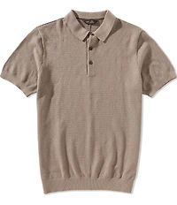 RHONE Resolve Pique Short Sleeve Sweater Polo Shirt