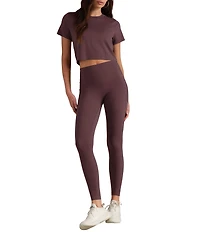 RHONE Serene Crew Neck Short Sleeve Cropped Tee
