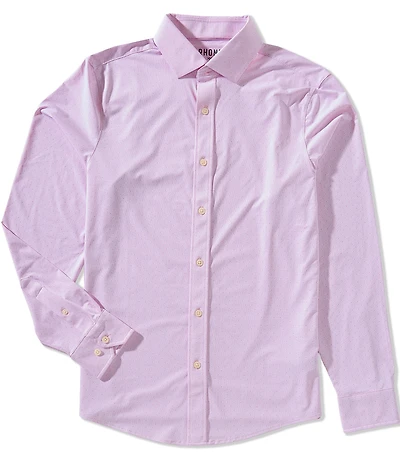 RHONE Slim Fit Commuter Dot Pattern Long Sleeve Woven Shirt