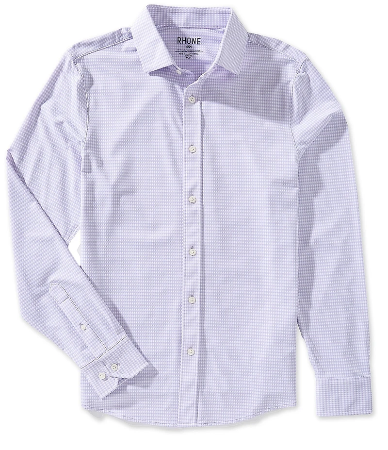 Rhone Slim Fit Commuter Gingham Long Sleeve Woven Shirt