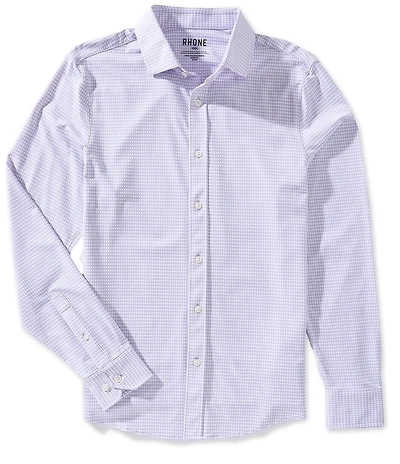Rhone Slim Fit Commuter Gingham Long Sleeve Woven Shirt