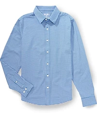 RHONE Slim Fit Commuter Gingham Long Sleeve Woven Shirt