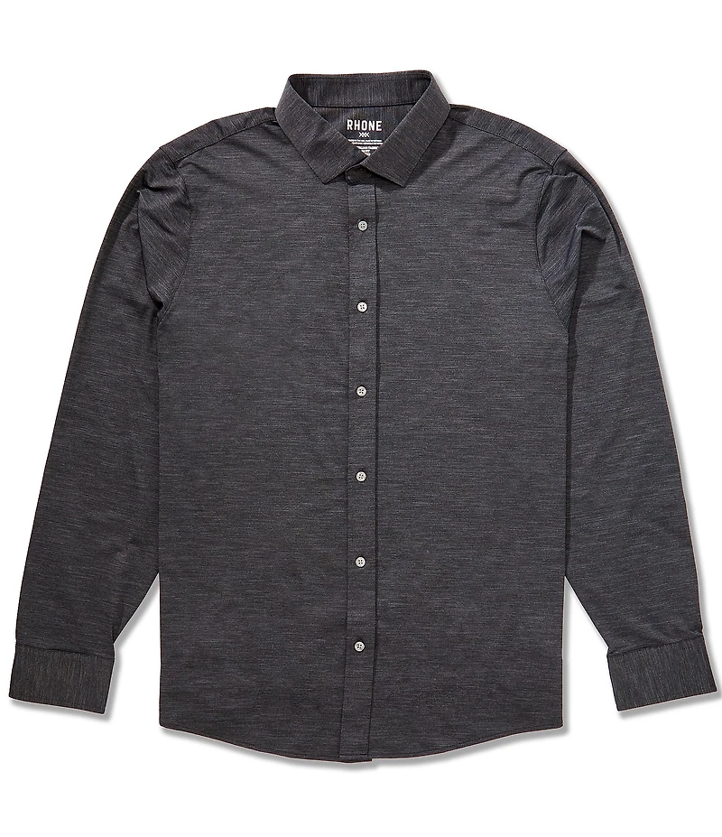 RHONE Slim Fit Commuter Oxford Long Sleeve Woven Shirt