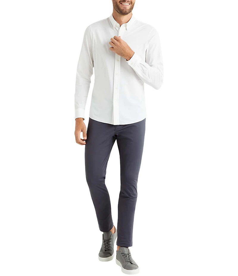 RHONE Slim Fit Flat Front Commuter Stretch Pants