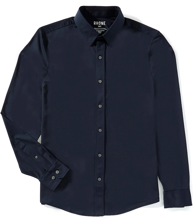 RHONE Slim Fit Performance Stretch Solid Commuter Long Sleeve Woven Shirt