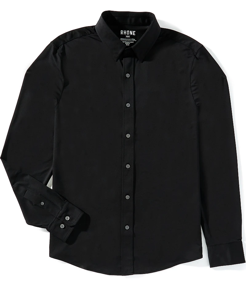 RHONE Slim Fit Performance Stretch Solid Commuter Long Sleeve Woven Shirt
