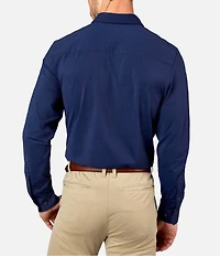 RHONE Slim Fit Solid Commuter Performance Stretch Long Sleeve Woven Shirt