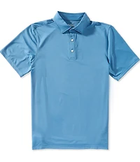 RHONE Stripe Drive Time Short Sleeve Polo Shirt