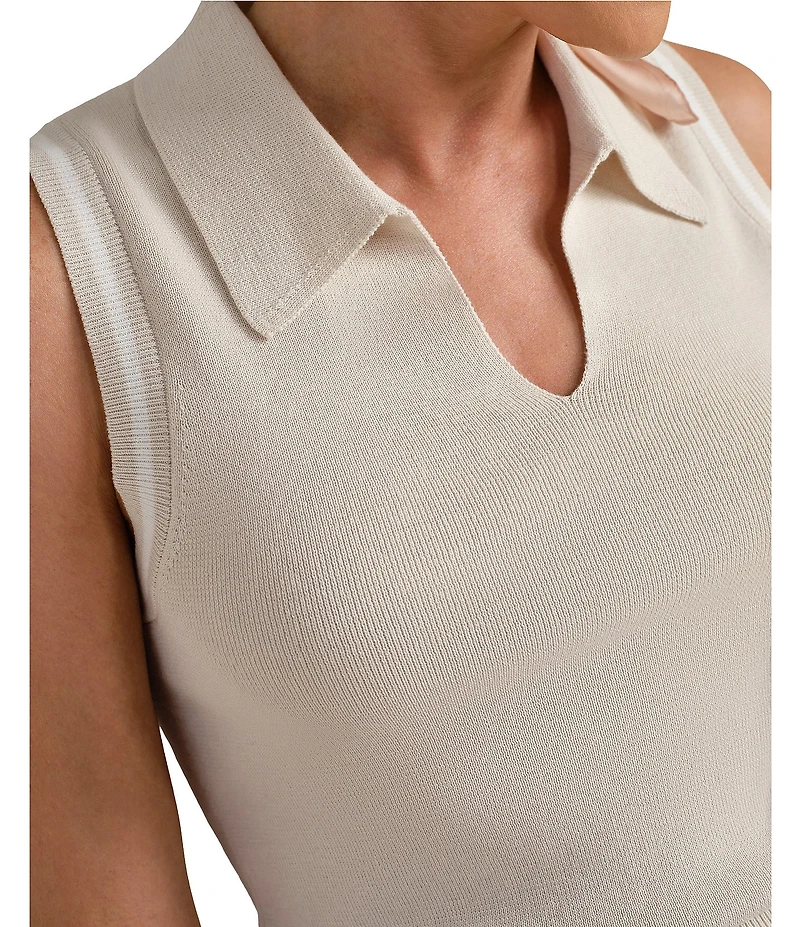 RHONE Views Polo Neck Sleeveless Top