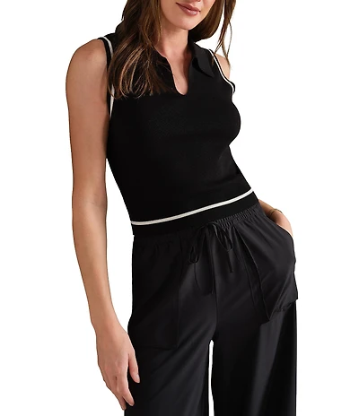 RHONE Views Polo Neck Sleeveless Top