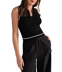 RHONE Views Polo Neck Sleeveless Top