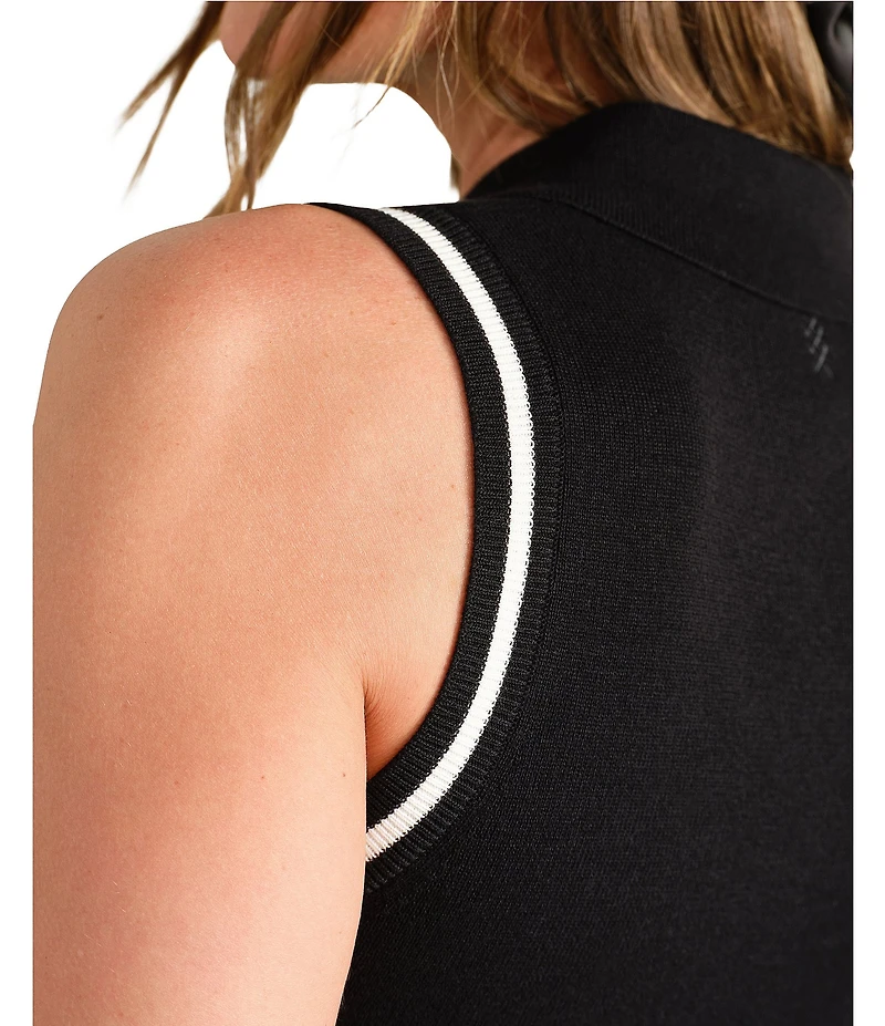 RHONE Views Polo Neck Sleeveless Top