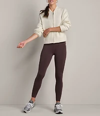 RHONE Westside Mock Neck Long Sleeve Full Zip Wool Blend Cardigan Sweater