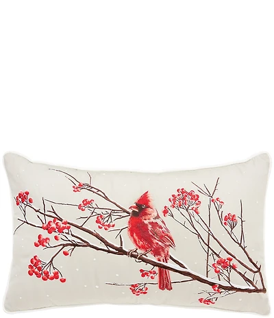 Rightside Design Winterberry Cardinal Indoor/Outdoor Throw Pillow