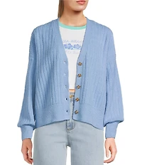 Rip Curl Afterglow Button Front Cropped Cardigan