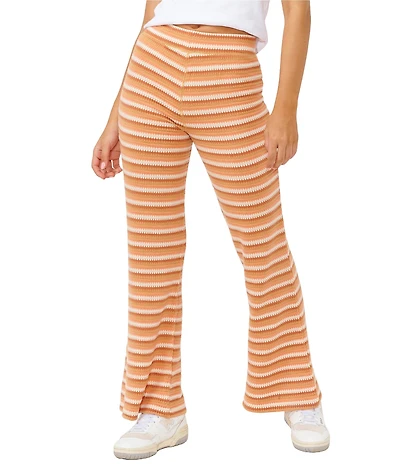 Rip Curl Bobbi Stripe Mid Rise Flare Leg Pants