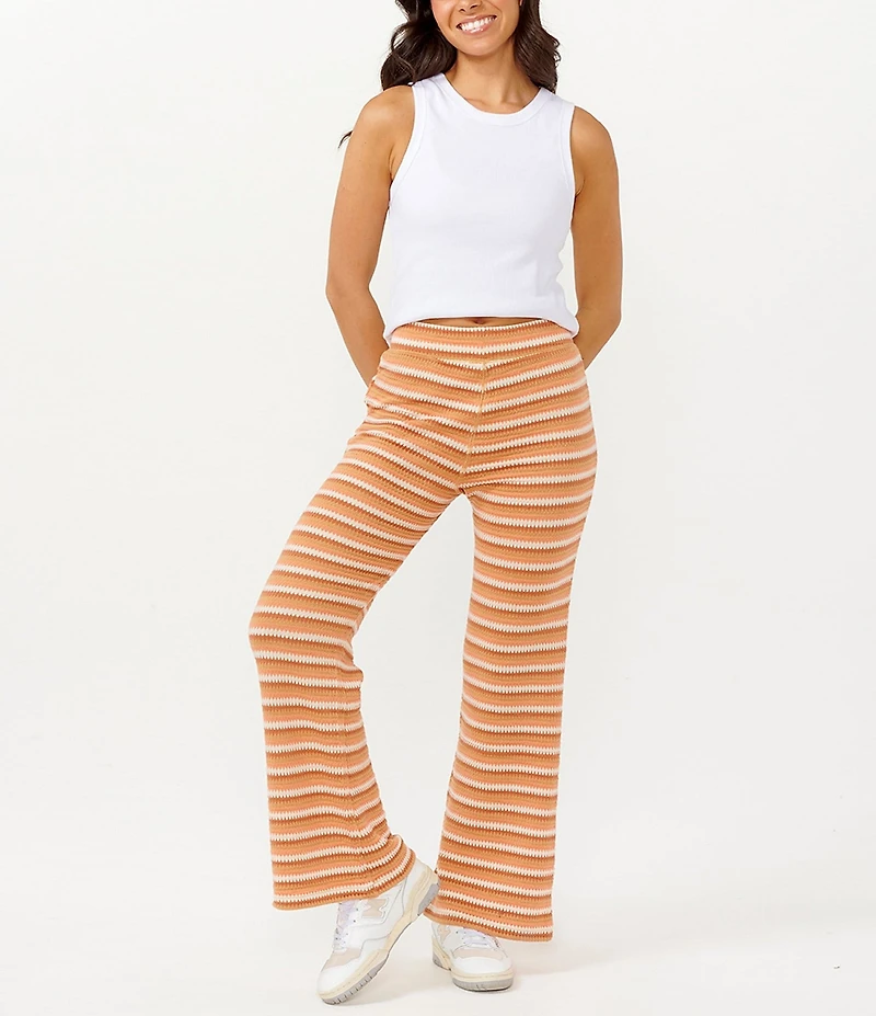 Rip Curl Bobbi Stripe Mid Rise Flare Leg Pants