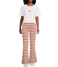 Rip Curl Bobbi Yarn-Dyed Striped Knit Pants