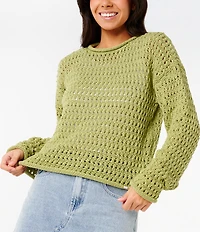 Rip Curl Cala Nights Long Sleeve Pointelle Sweater