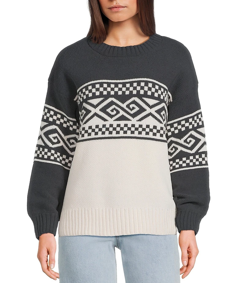 Rip Curl Cosmic Kiss Long Sleeve Mixed-Media Chenille Sweater