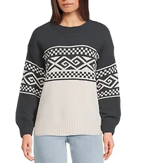 Rip Curl Cosmic Kiss Long Sleeve Mixed-Media Chenille Sweater