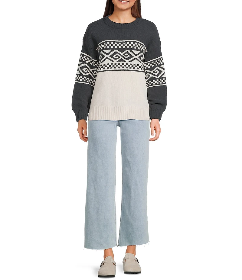 Rip Curl Cosmic Kiss Long Sleeve Mixed-Media Chenille Sweater