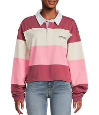 Rip Curl Keepsakes Long Sleeve Striped Rugby Shirt