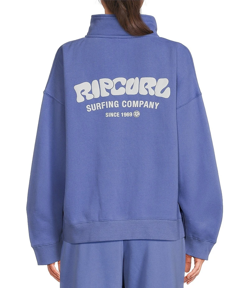 Rip Curl Long Sleeve Surf Puff 1/4 Zip Coordinating Pullover