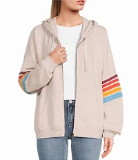 Rip Curl Long Sleeve Surf Revival Relaxed Zip Thru Hoodie