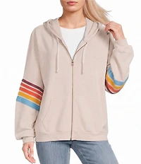 Rip Curl Long Sleeve Surf Revival Relaxed Zip Thru Hoodie