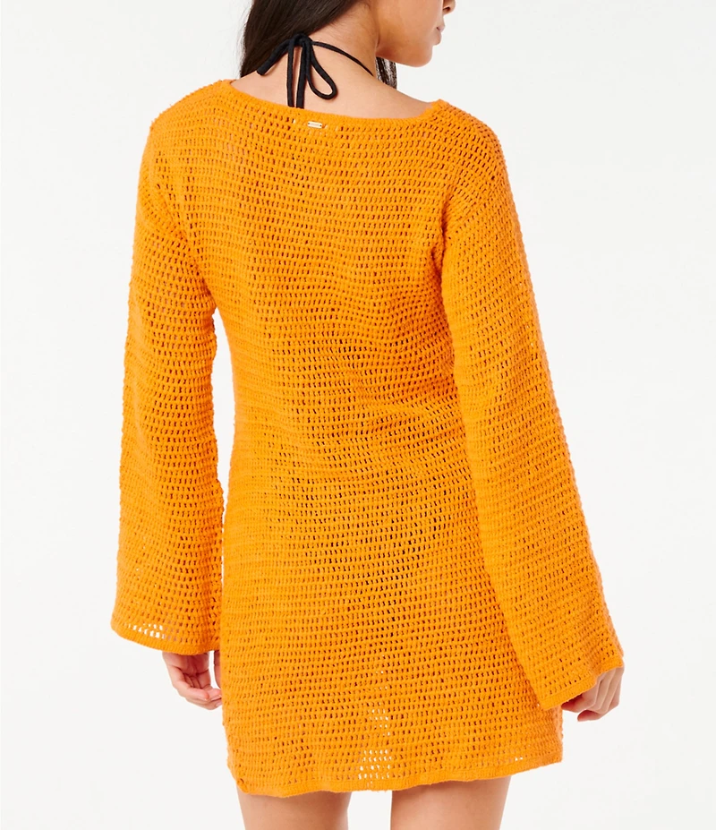 Rip Curl Neon Isles Long Sleeve Crocheted Dress