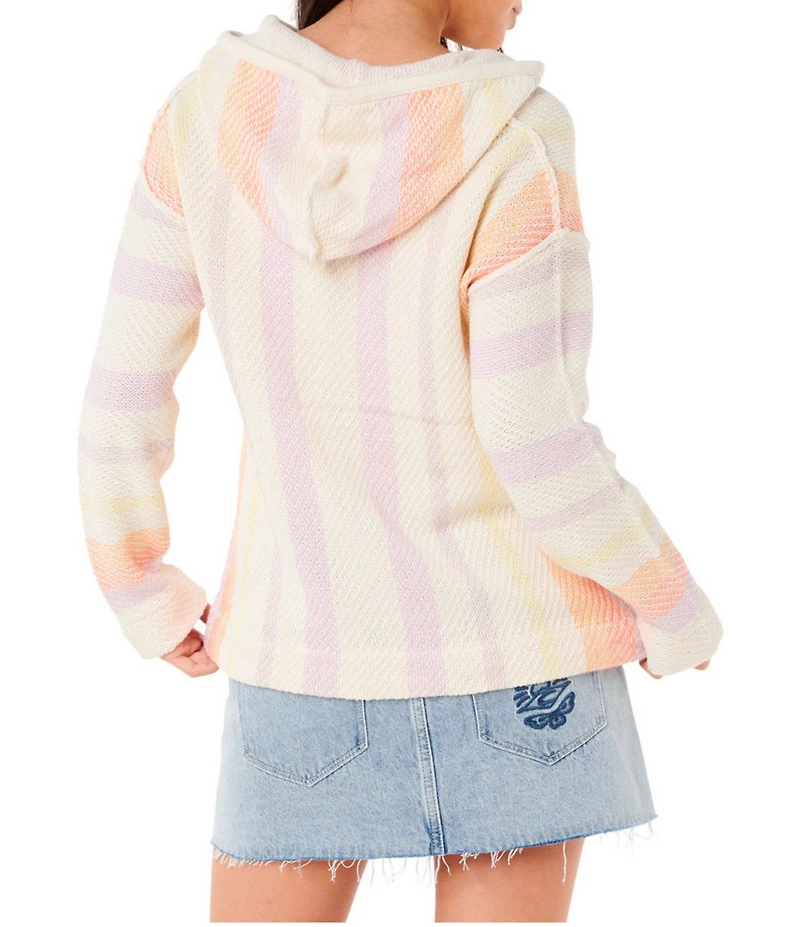 Rip Curl Neon Isles Long Sleeve Striped Poncho