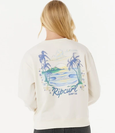 Rip Curl Pacific Long Sleeve Relaxed Fit Fleece Sweatshirt