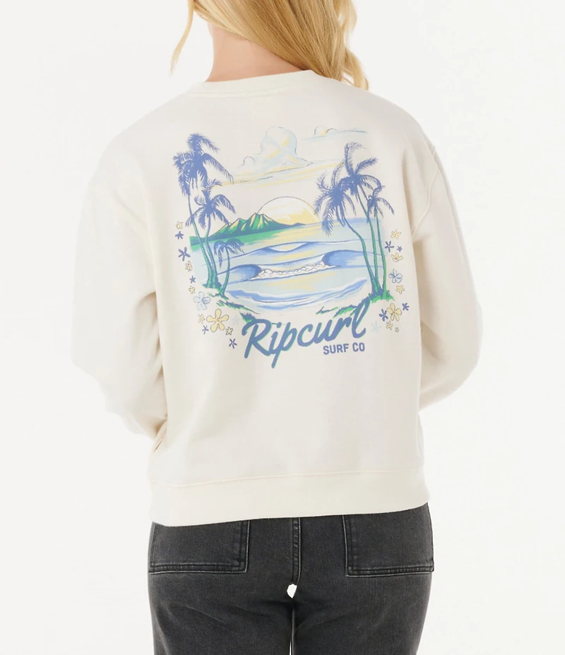 Rip Curl Pacific Long Sleeve Relaxed Fit Fleece Sweatshirt