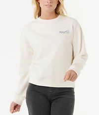 Rip Curl Pacific Long Sleeve Relaxed Fit Fleece Sweatshirt