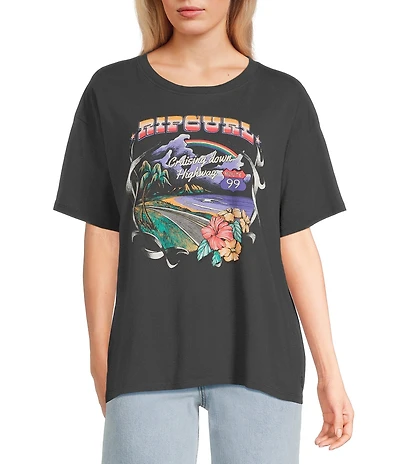 Rip Curl Pacific Rider Relaxed Fit Short Sleeve Jersey T-Shirt