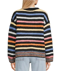 Rip Curl Pacific Rider Striped Long Sleeve Wool Blend Cardigan