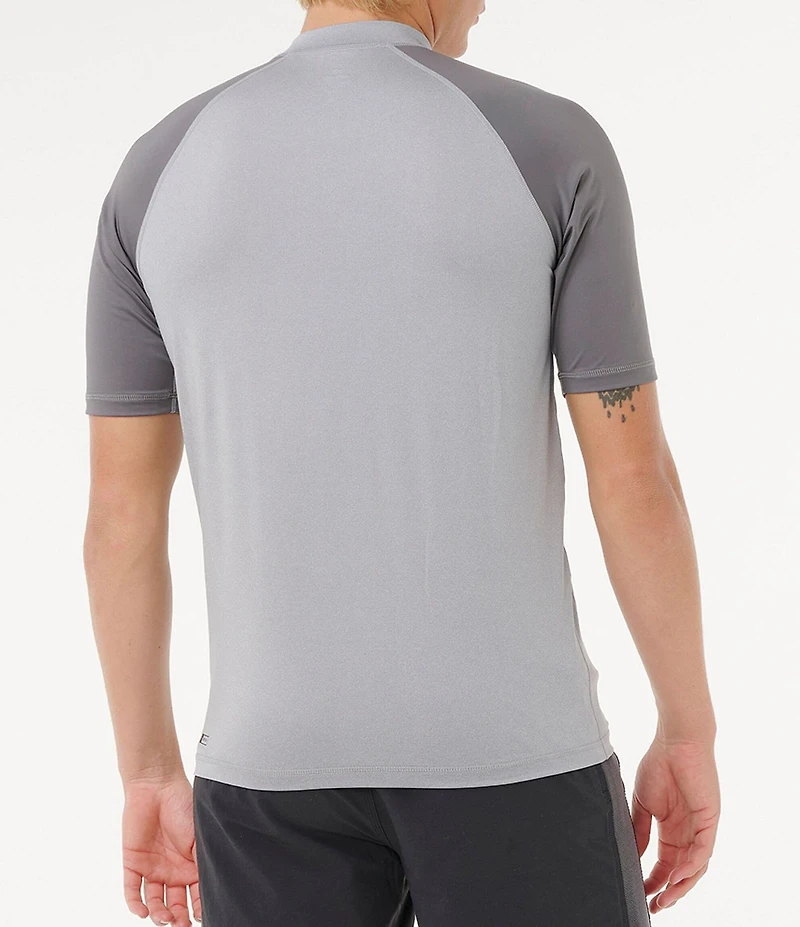 Rip Curl Pacific Rinse Surflite UPF Short Sleeve Rash Shirt