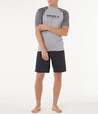 Rip Curl Pacific Rinse Surflite UPF Short Sleeve Rash Shirt