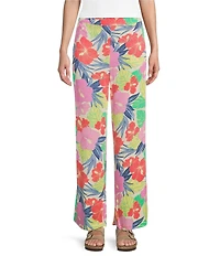 Rip Curl Party Pack Yardage Print Crinkled Beach Pants