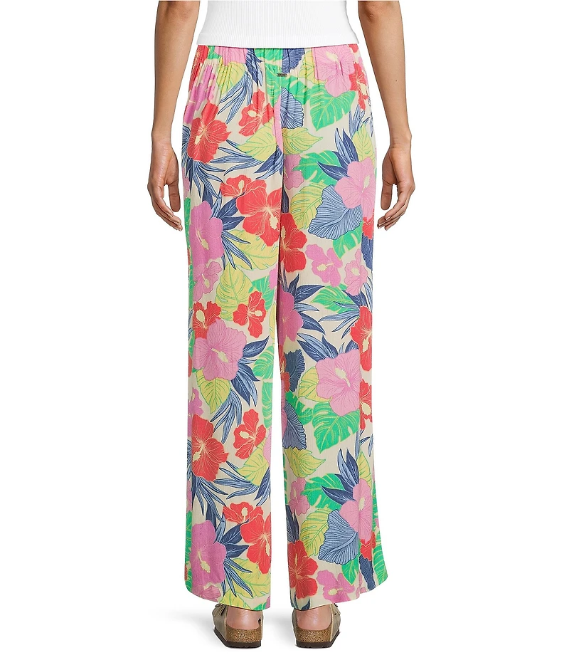 Rip Curl Party Pack Yardage Print Crinkled Beach Pants