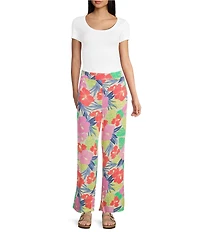 Rip Curl Party Pack Yardage Print Crinkled Beach Pants