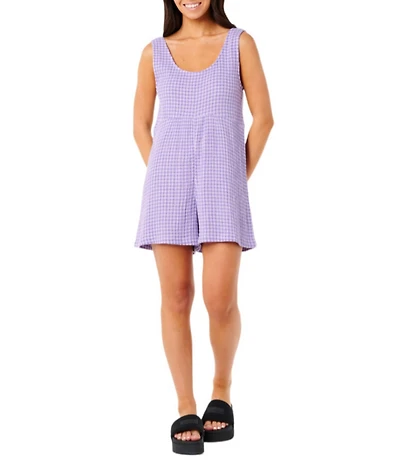 Rip Curl Premium Surf Gingham Sleeveless Romper