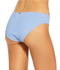 Rip Curl Premium Surf Solid Ribbed Scoop Waist Hipster Swim Bottom