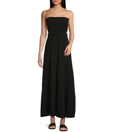 Rip Curl Premium Surf Strapless Open Cut Out Back Maxi Dress