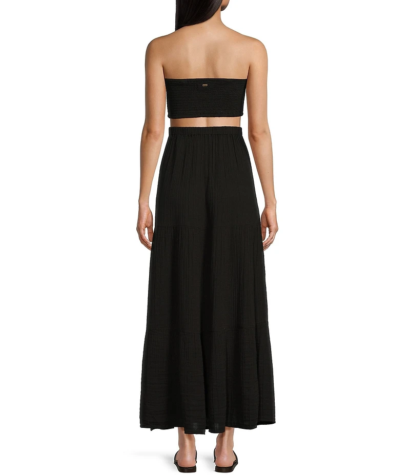 Rip Curl Premium Surf Strapless Open Cut Out Back Maxi Dress