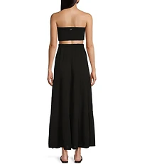 Rip Curl Premium Surf Strapless Open Cut Out Back Maxi Dress