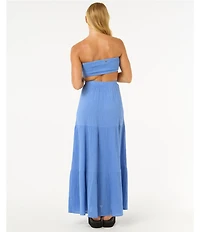 Rip Curl Premium Surf Strapless Open Cut Out Back Maxi Dress