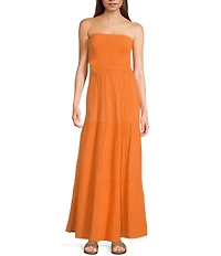 Rip Curl Premium Surf Strapless Open Cut Out Back Maxi Dress